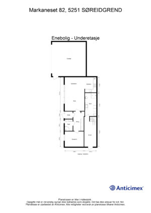 Planskisse underetasje (det tas forbehold om feil/avvik).