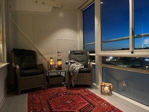 Det er veldig koselig om kvelden også (selgers bilde).