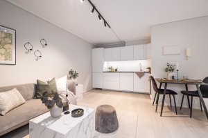 En perfekt leilighet med alt av fasiliteter rett utenfor leiligheten. 