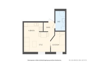 Leiligheten har en arealeffektiv og god planløsning. Leiligheten har et bruksareal på 37 kvm. samt en ekstern medfølgende bod på 2 kvm. 
