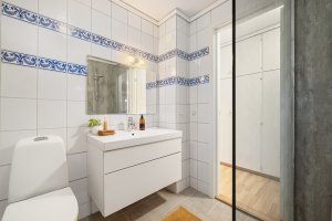 Dette badet ligger i tilknytning til de tre soveommene. 