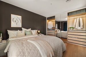 Gode oppbevarings- og møbleringsmuligheter på soverommene