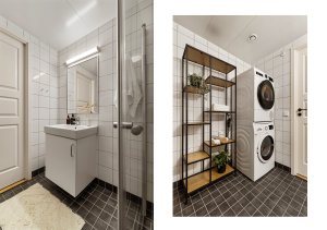 Plass til både vaskemaskin og tørketrommel