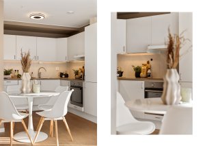 Spiseplass i naturlig tilknytning til kjøkkenet