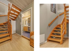 Vi tar turen ned i hallen og underetasjen.