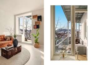 Fra stuen er det direkte adkomst til en herlig uteplass.