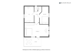 2.etasje/Loft med to soverom og bad fra 2017. 