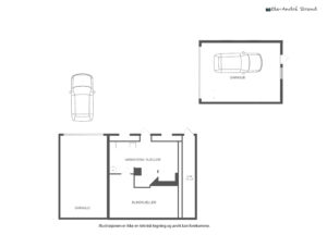 BRA-e i underetasjen er 22 m² som i hovedsak er den integrerte garasjen. Kjellerom er ikke målbart. Den frittstående garasjen fra 2023 er 31 m².  