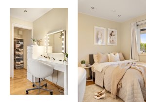 Garderoberommet har et areal på 5.2 m² 