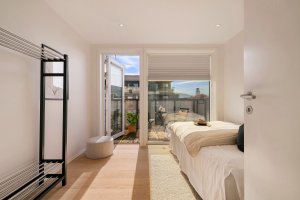 Leiligheten kan innredes med tre soverom