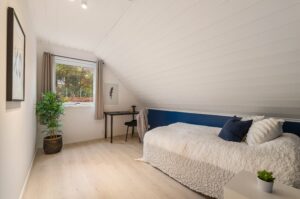 Soverom som egner seg godt som barnerom, gjesterom eller hjemmekontor.