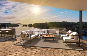 Illustrasjon av terrasse - virkelig et sted å tilbringe late sommerdager i godt selskap