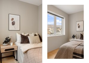 Leiligheten har god garderobeplass i gangen og på soverommene | I tillegg er det godt med lagringsplass i ekstern bod på 5 m² 