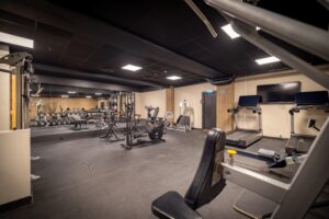 Treningsrom perfekt for en morgen eller kveldsøkt. 