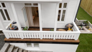 Her får du en lekker bolig med egen p-plass og private uteareal