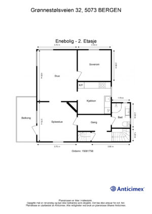 Planskisse 2. etasje (det tas forbehold om feil/avvik).
