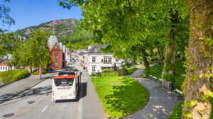Her får du enkel tilkomst til buss og butikker (også søndagsåpen butikk), turterreng og fine parkanlegg 