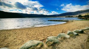Geilo Beach er et yndet sted om sommmeren. 