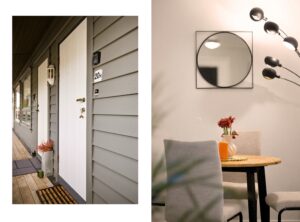 En praktisk inngangssone med adkomst til boligens øvrige rom.