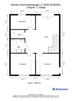 Planskisse 2. etasje (det tas forbehold om feil/avvik).