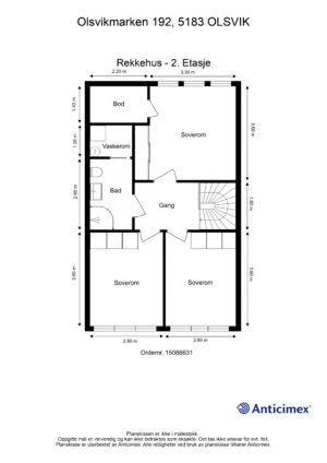 Planskisse 2. etasje (det tas forbehold om feil/avvik).